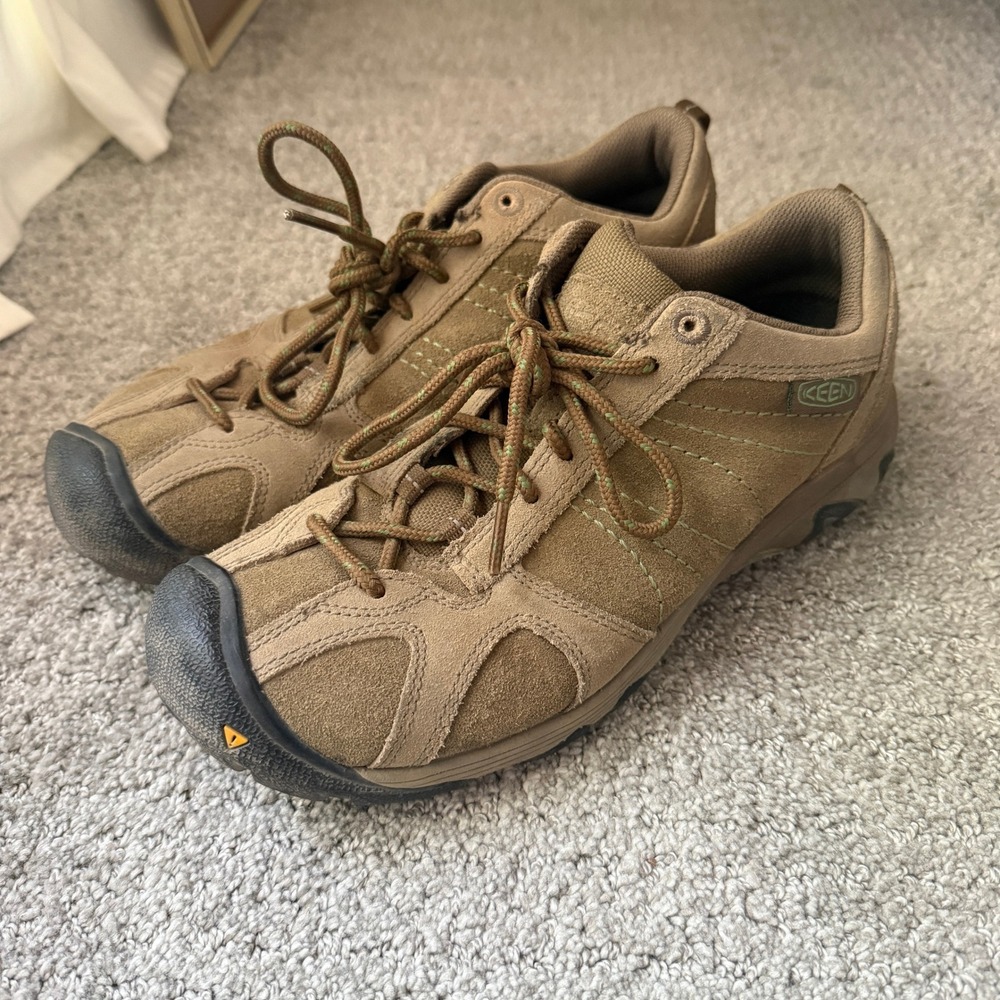KEEN Ambler Brown Hiking Walking Shoes Sz 7.5 Gorpcore Trail Outdoor Granola